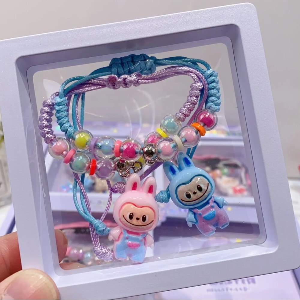 Labubu Charm Bracelet Set In Gift Box Assorted